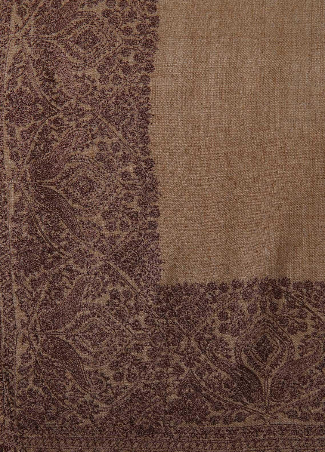 Sanaulla Exclusive Range  Pashmina  Shawls AKP-10 Brown 02 - Pashmina Shawls