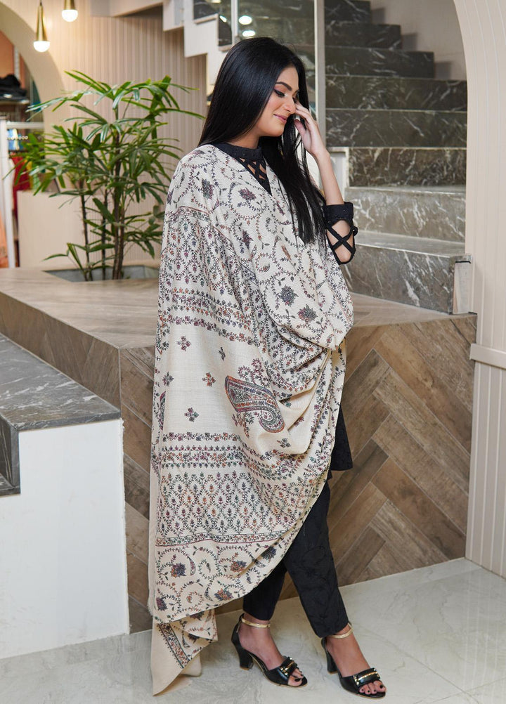 Sanaulla Exclusive Range  Pashmina  Shawls AKP-03 Fawn 02 - Pashmina Shawls