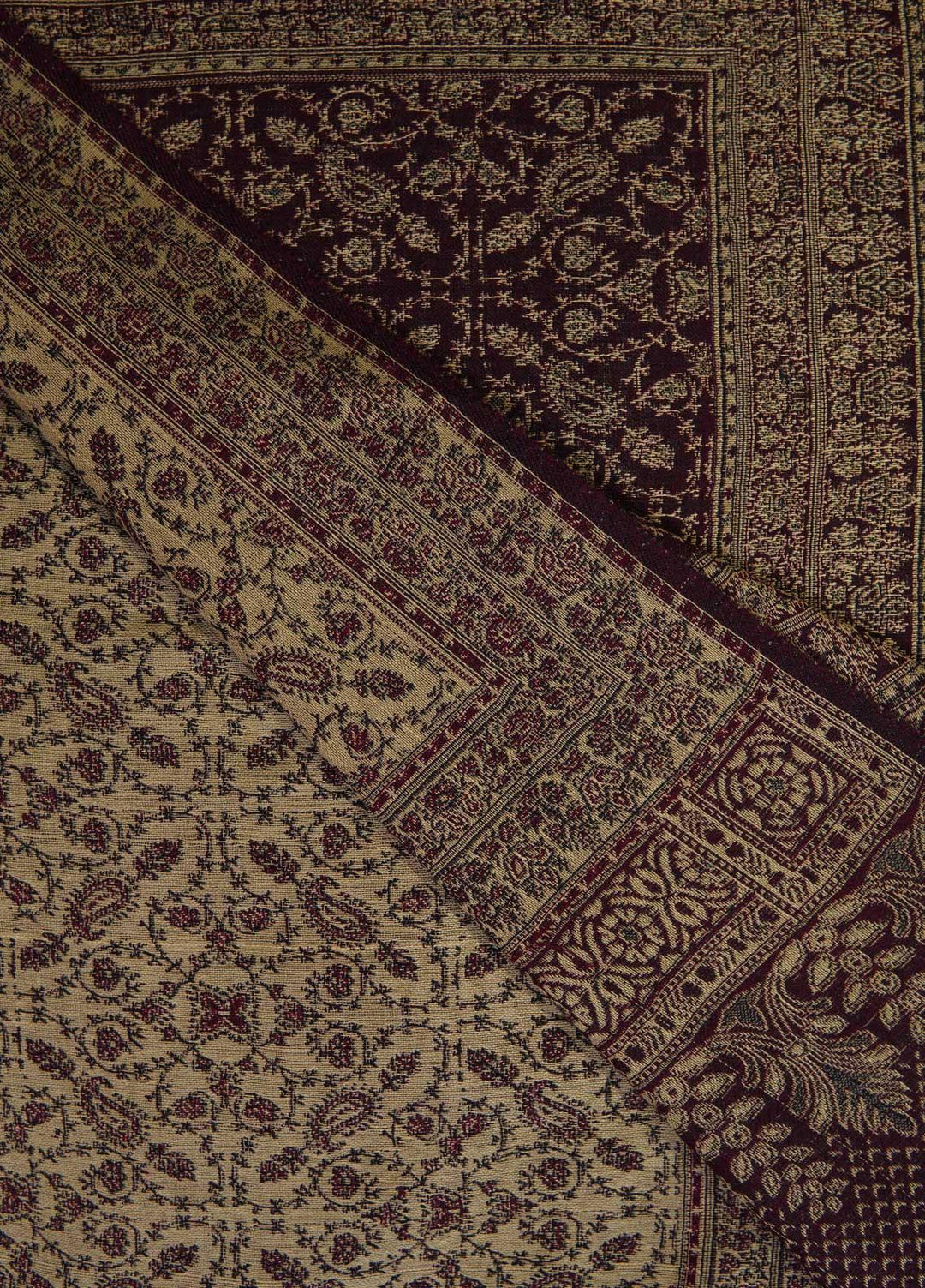 Sanaulla Exclusive Range  Pashmina  Shawls AKP-22 Maroon 01 - Pashmina Shawls