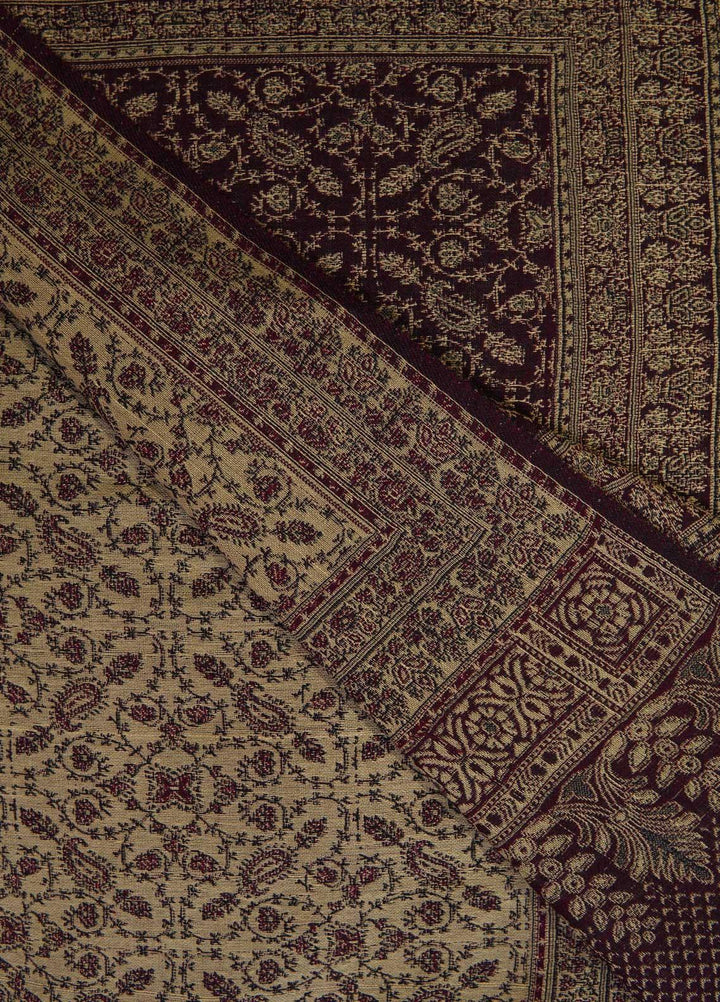 Sanaulla Exclusive Range  Pashmina  Shawls AKP-22 Maroon 01 - Pashmina Shawls