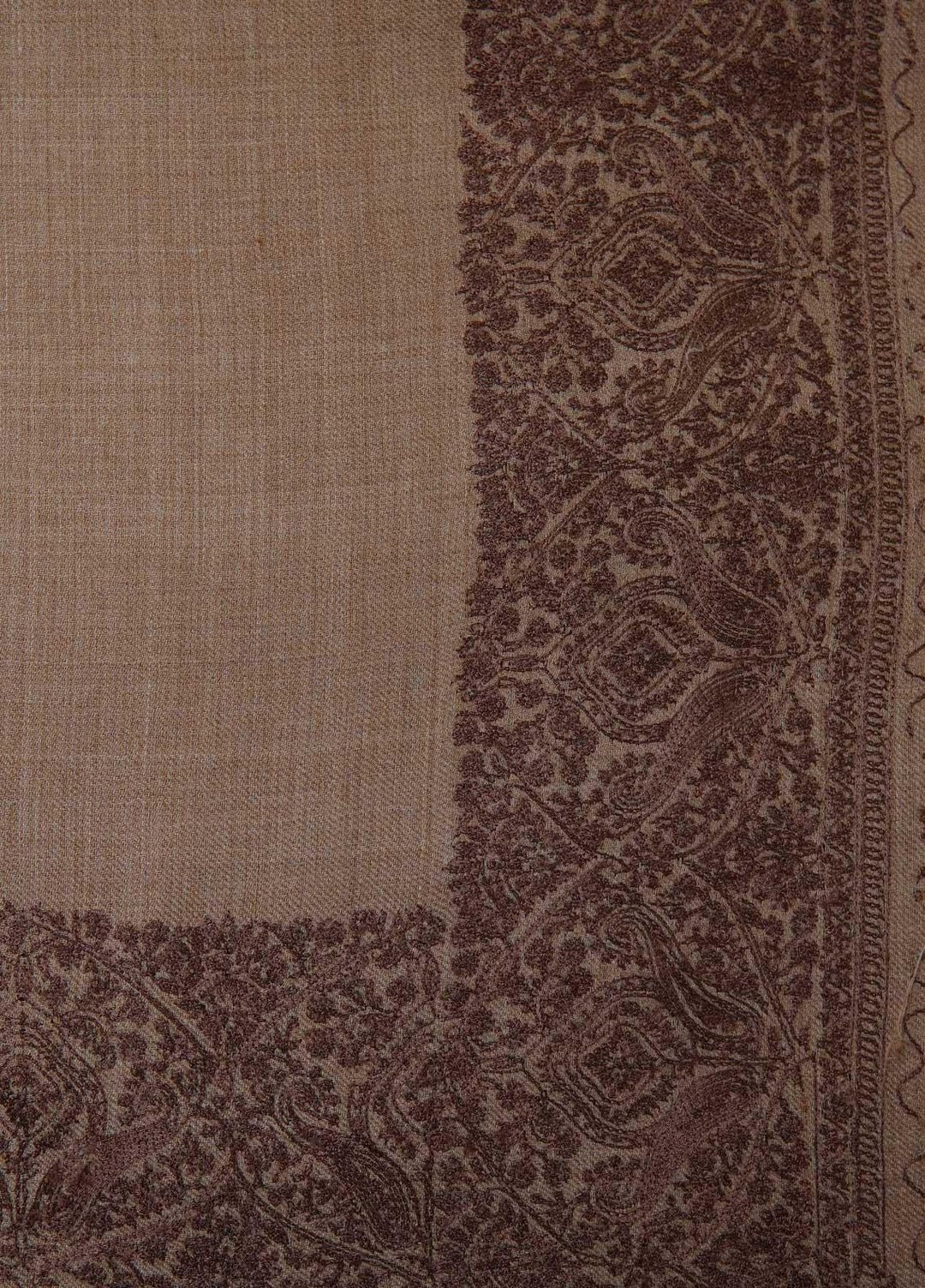 Sanaulla Exclusive Range  Pashmina  Shawls AKP-10 Brown 05 - Pashmina Shawls