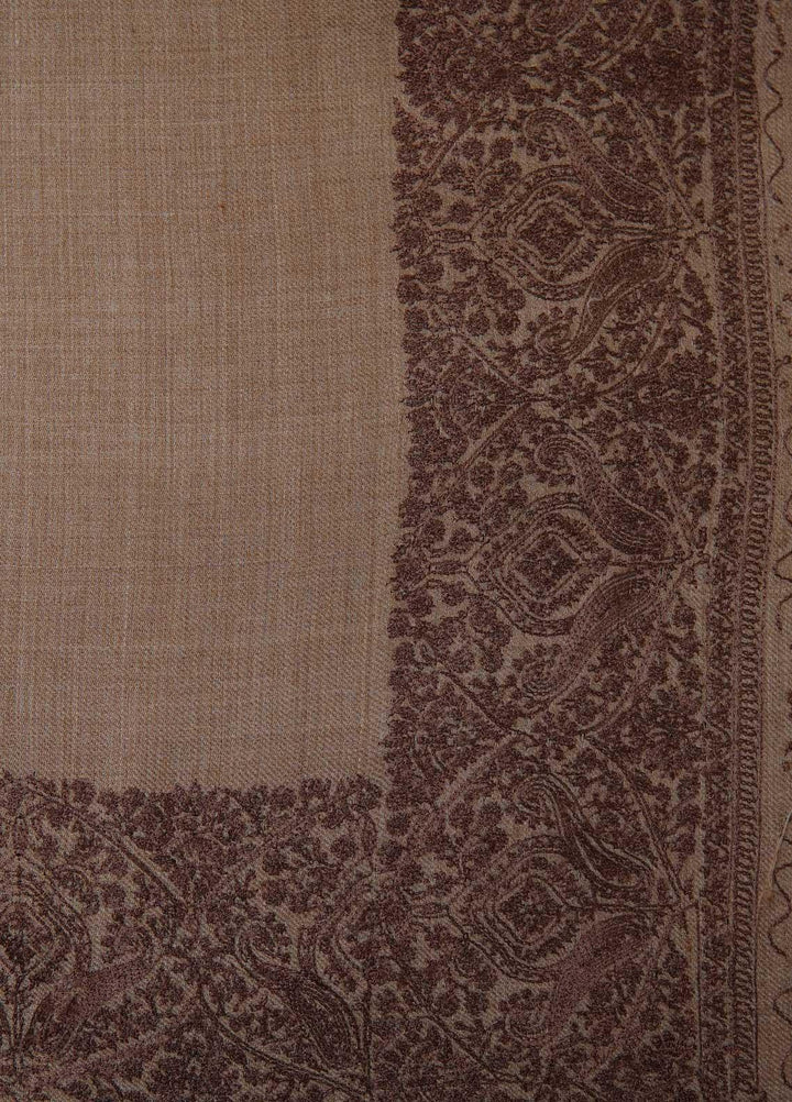 Sanaulla Exclusive Range  Pashmina  Shawls AKP-10 Brown 05 - Pashmina Shawls