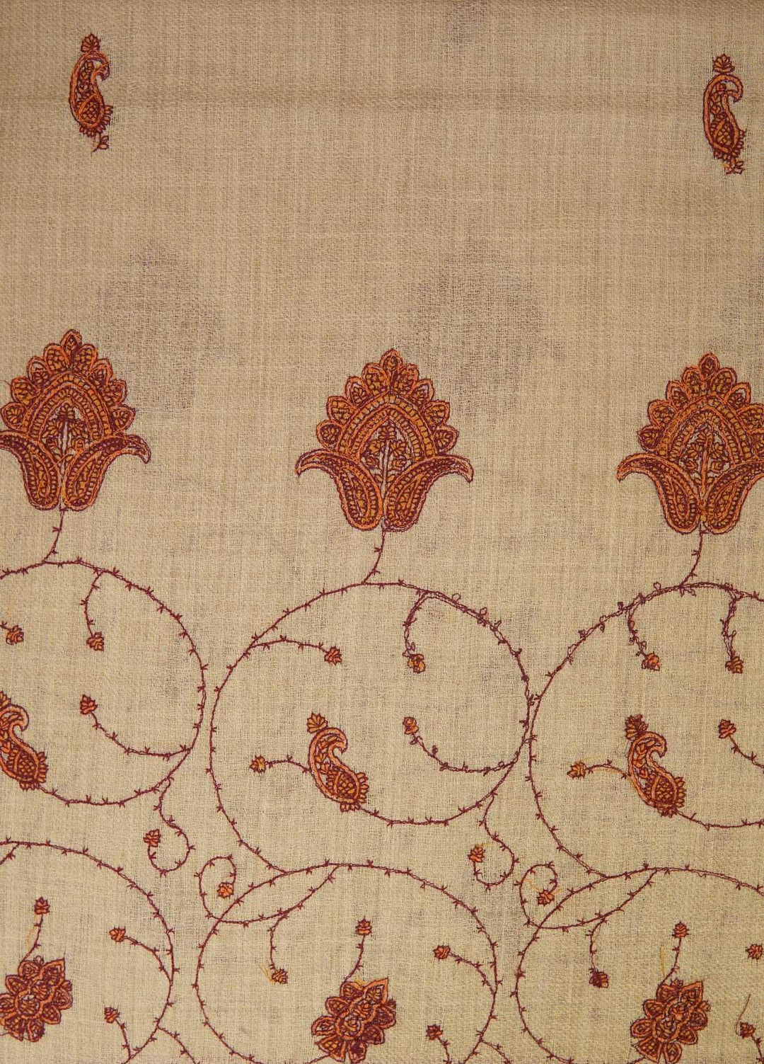 Sanaulla Exclusive Range  Pashmina  Shawls AKP-19 Brown 02 - Pashmina Shawls