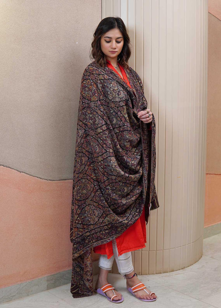 Sanaulla Exclusive Range  Pashmina  Shawls MAMA-32 Multi-4 - Pashmina Shawls