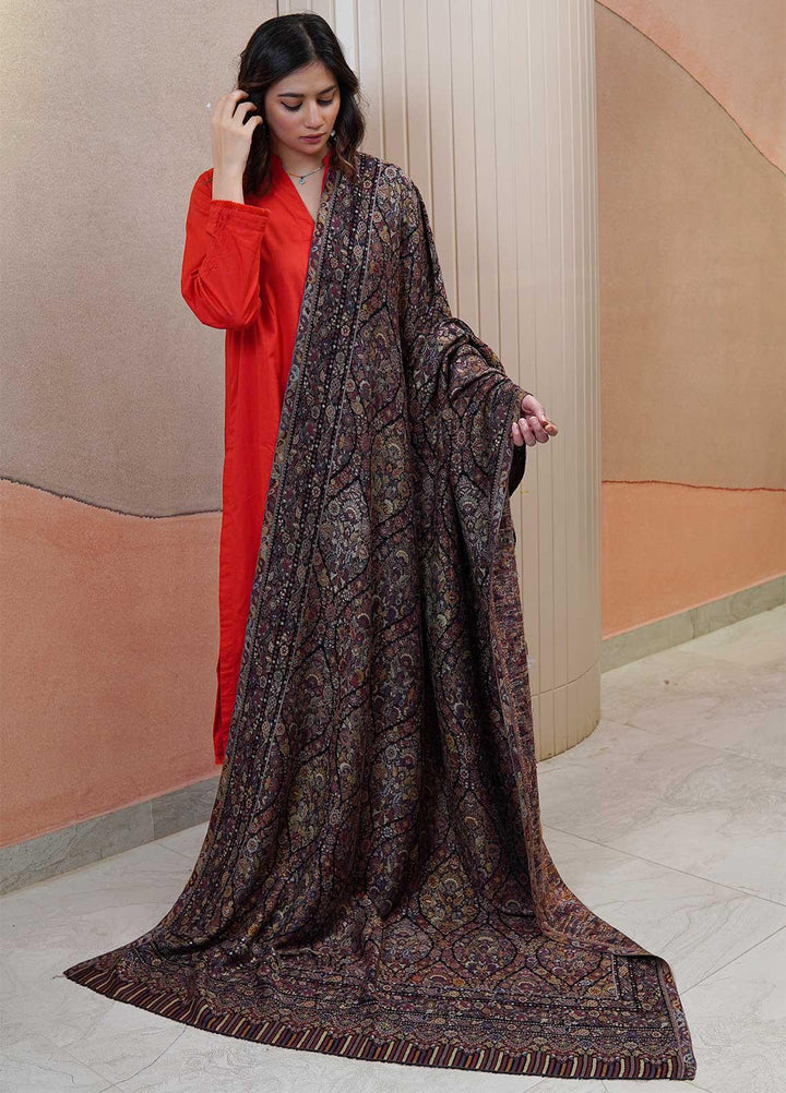 Sanaulla Exclusive Range  Pashmina  Shawls MAMA-32 Multi-4 - Pashmina Shawls