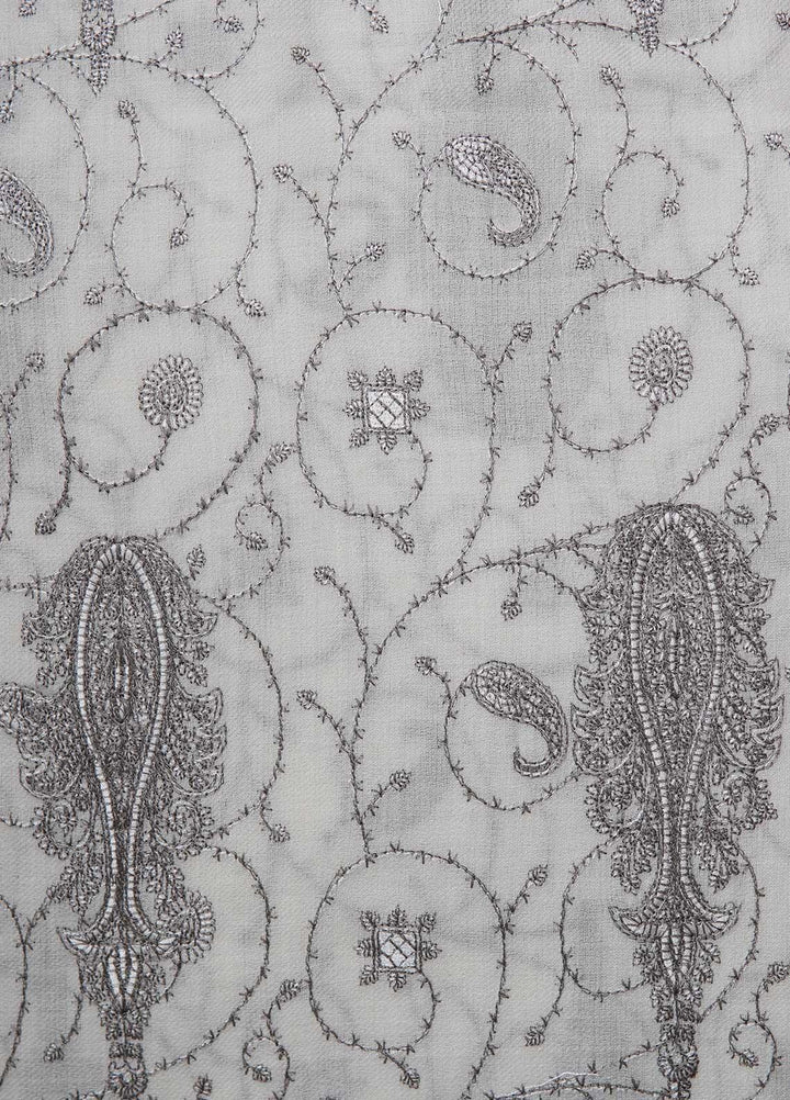 Sanaulla Exclusive Range  Pashmina  Shawls AKP-20 White 01 - Pashmina Shawls