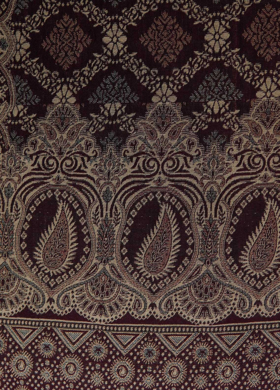 Sanaulla Exclusive Range  Pashmina  Shawls AKP-22 Maroon 03 - Pashmina Shawls