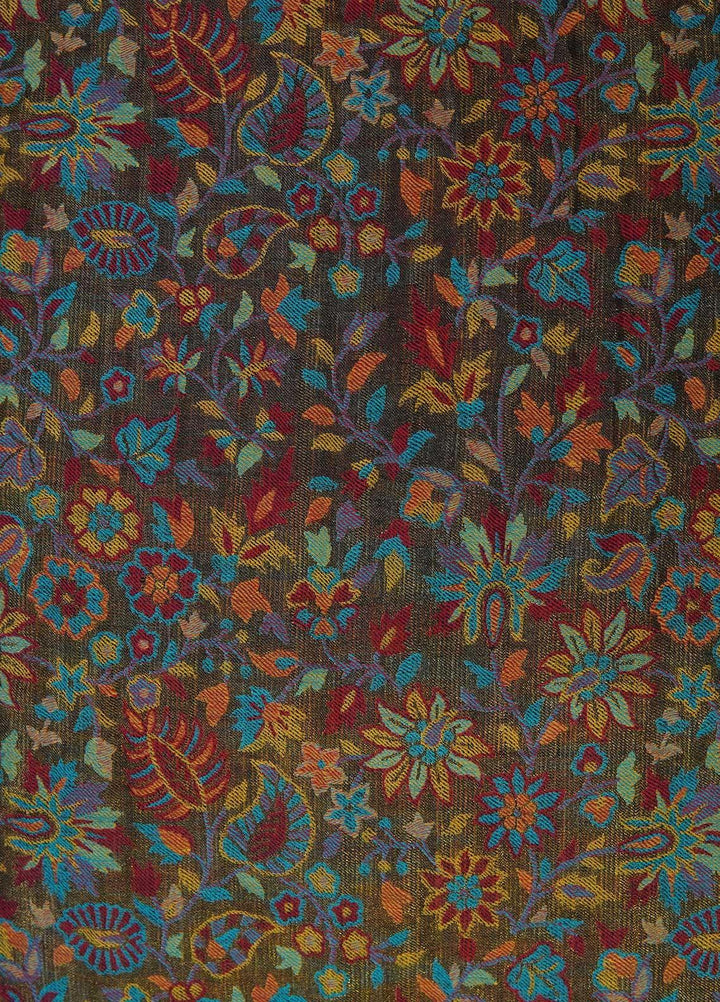 Sanaulla Exclusive Range  Pashmina  Shawls MAMA-02 Green-3 - Pashmina Shawls