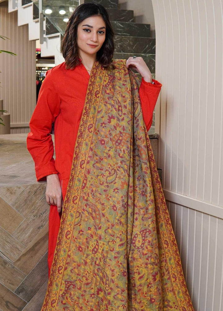 Sanaulla Exclusive Range  Pashmina  Shawls MAMA-02 Brown-4 - Pashmina Shawls