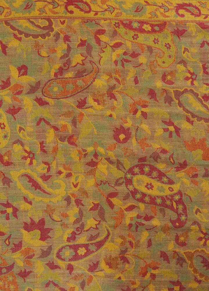 Sanaulla Exclusive Range  Pashmina  Shawls MAMA-02 Brown-4 - Pashmina Shawls