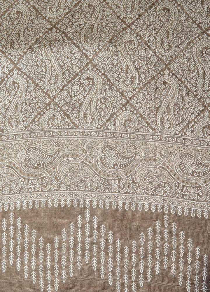 Sanaulla Exclusive Range  Pashmina  Shawls AKP-22 Beige 01 - Pashmina Shawls