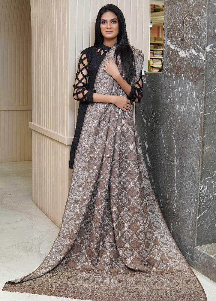 Sanaulla Exclusive Range  Pashmina  Shawls AKP-22 Beige 03 - Pashmina Shawls