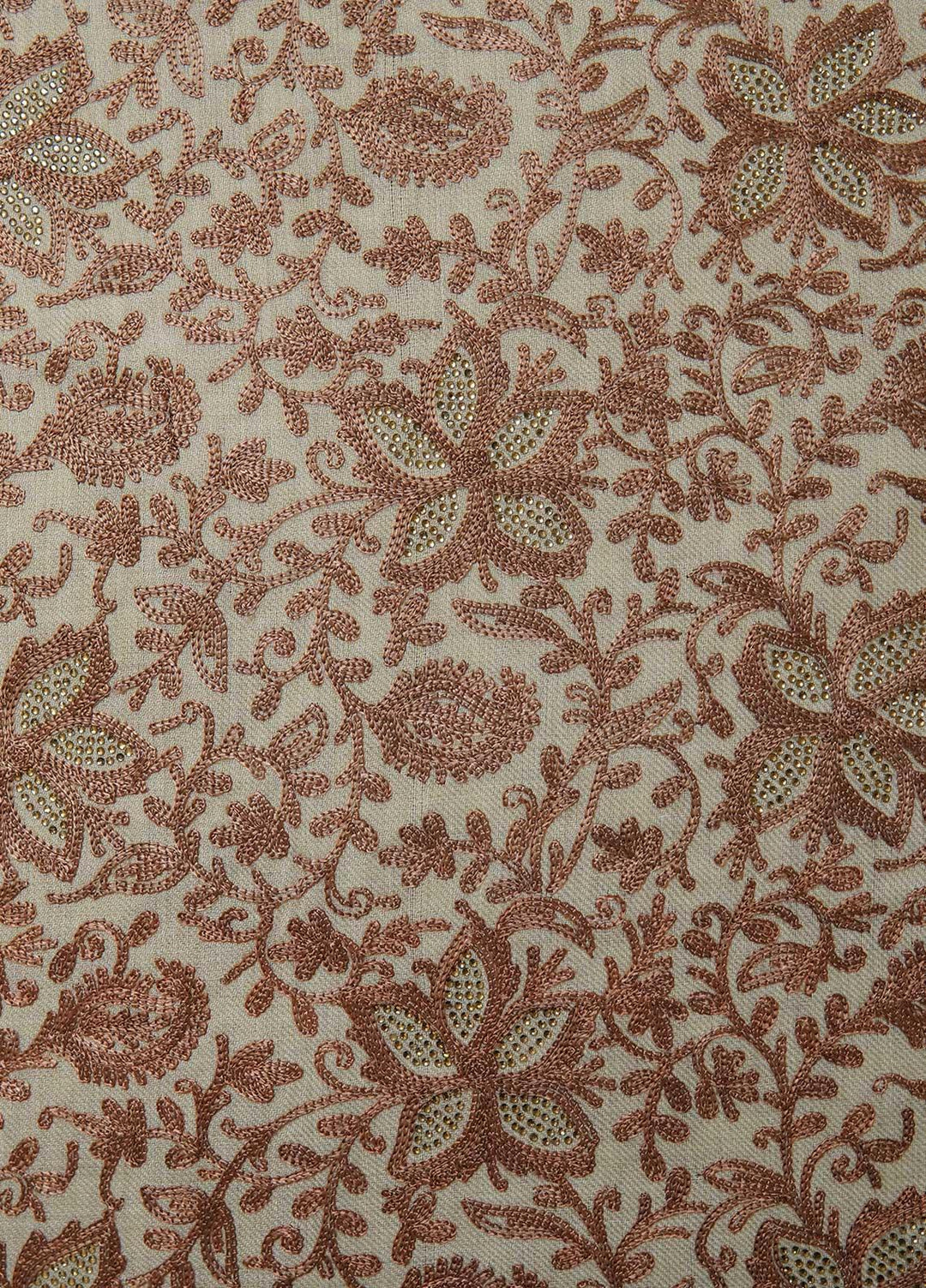 Sanaulla Exclusive Range  Pashmina  Shawls AKP-06 Fawn - Pashmina Shawls