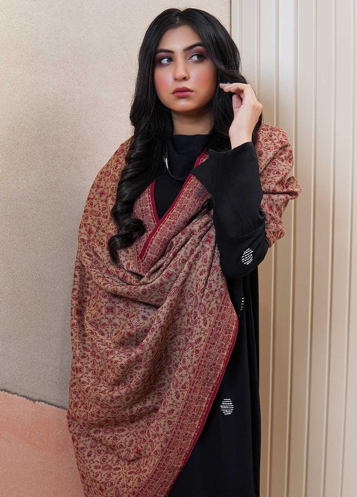 Sanaulla Exclusive Range  Pashmina  Shawls AKP-22 Red 01 - Pashmina Shawls