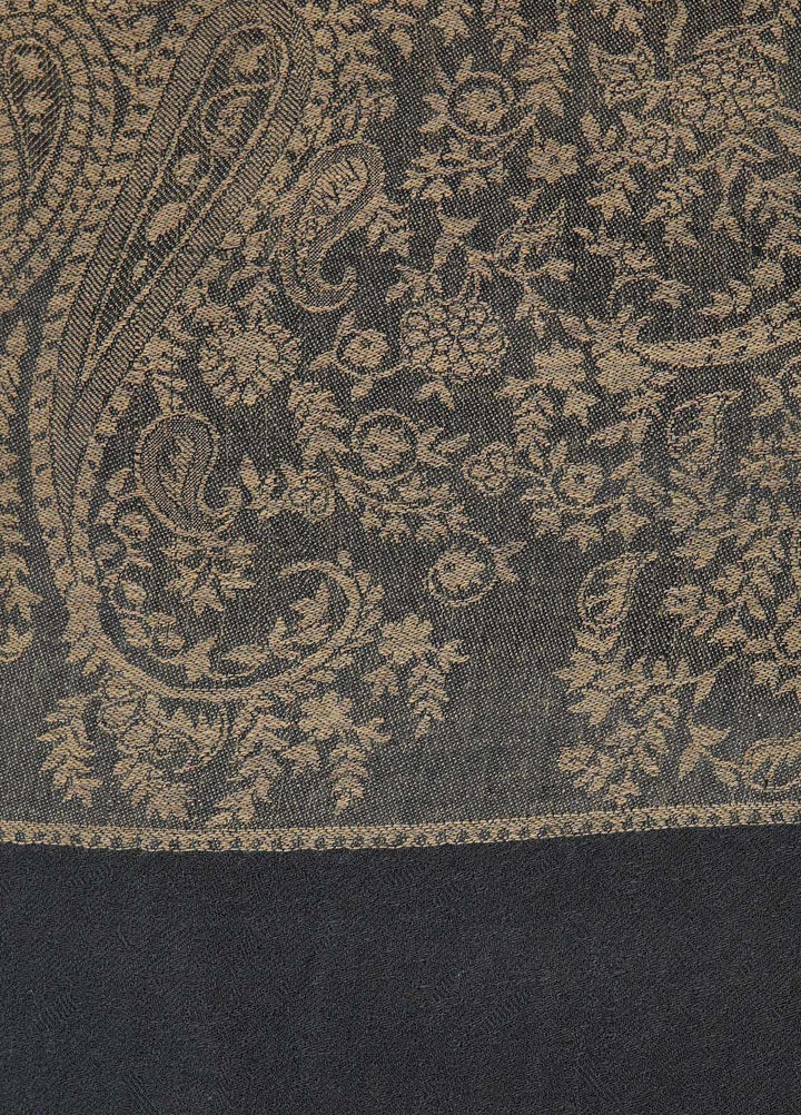 Sanaulla Exclusive Range  Pashmina  Shawls AKP-08 Black 01 - Pashmina Shawls