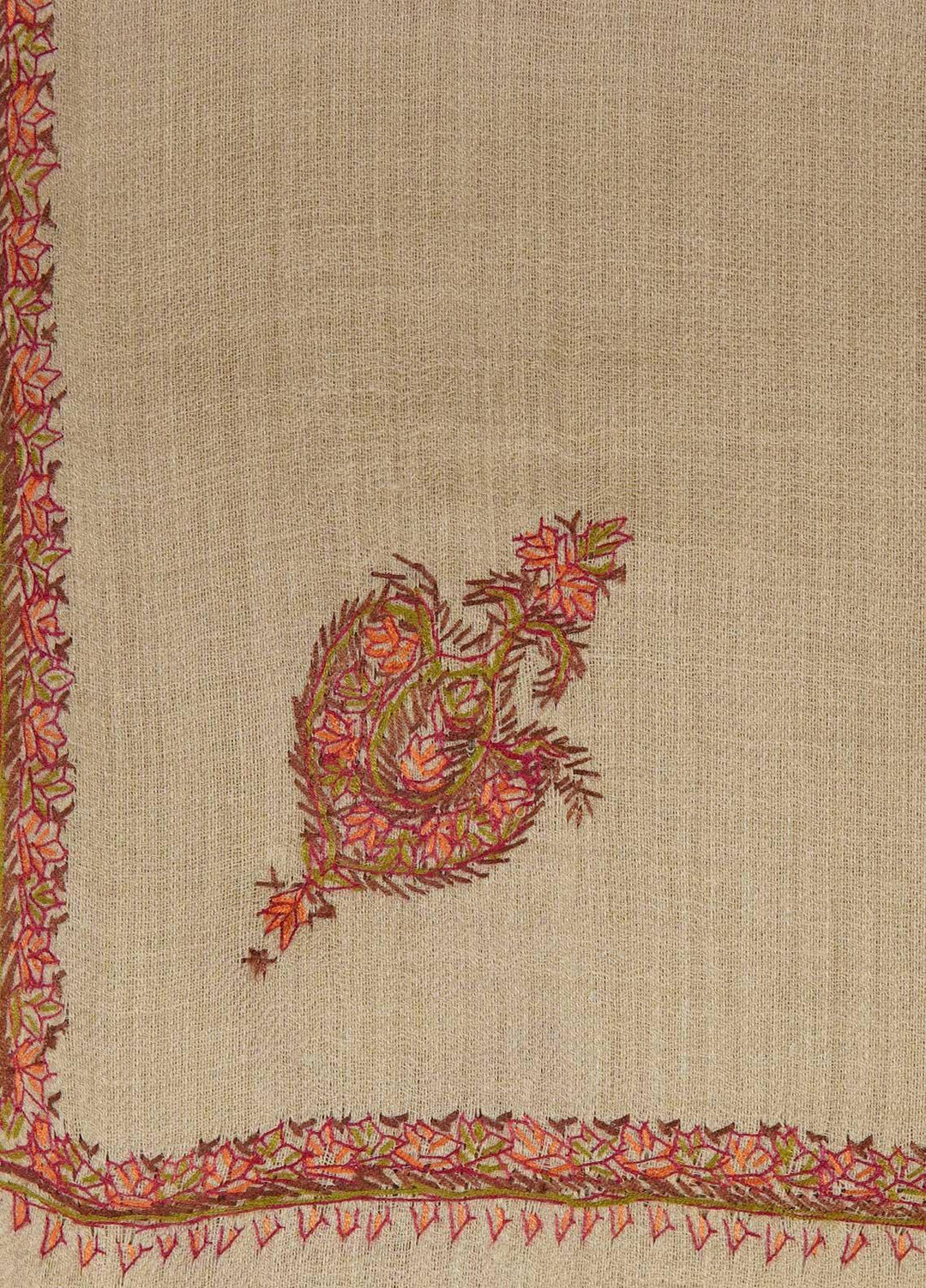 Sanaulla Exclusive Range  Pashmina  Shawls MAMA-24 Fawn-1 - Pashmina Shawls