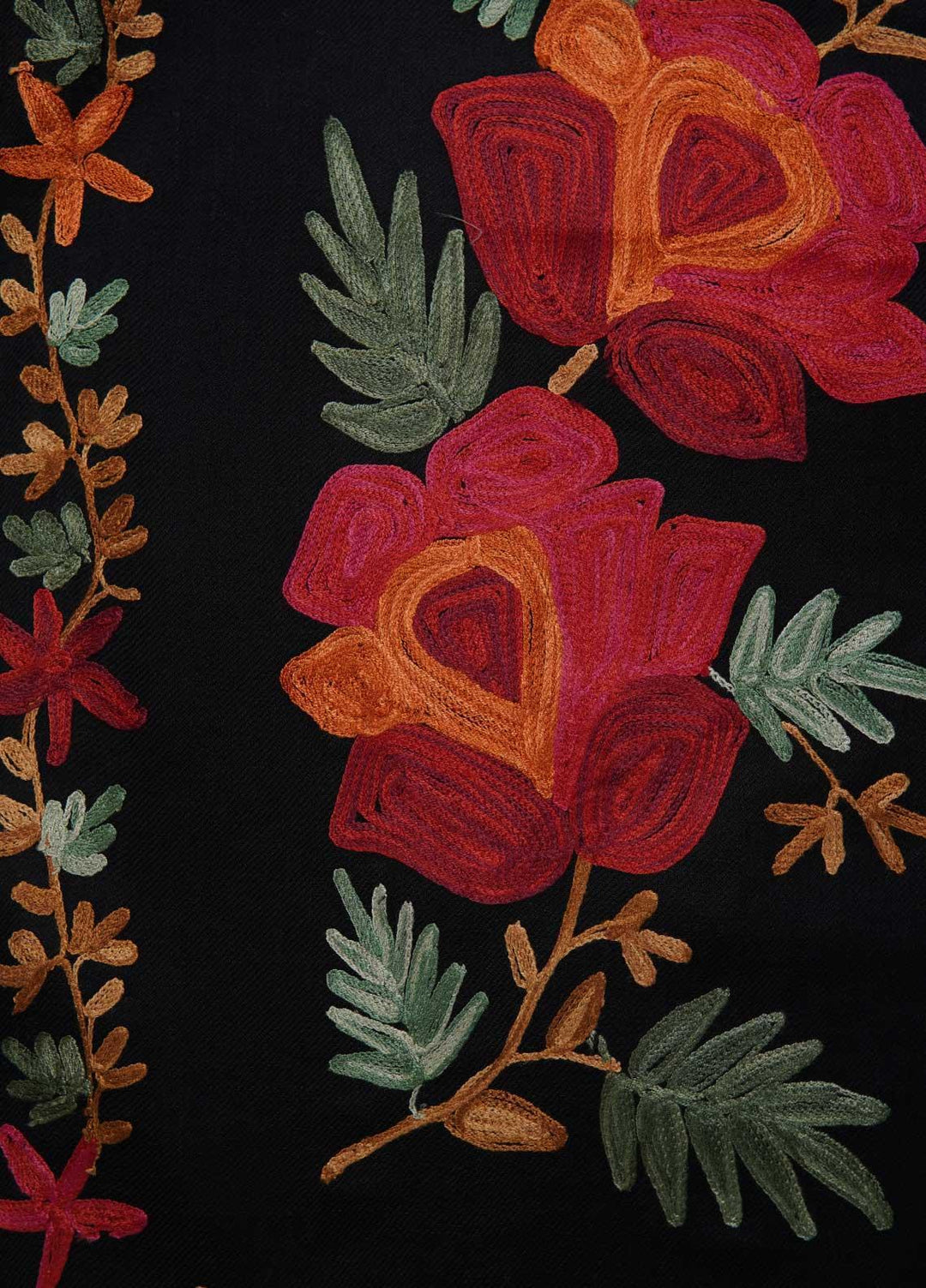 Sanaulla Exclusive Range  Pashmina  Shawls MAMA-27 Black-4 - Pashmina Shawls