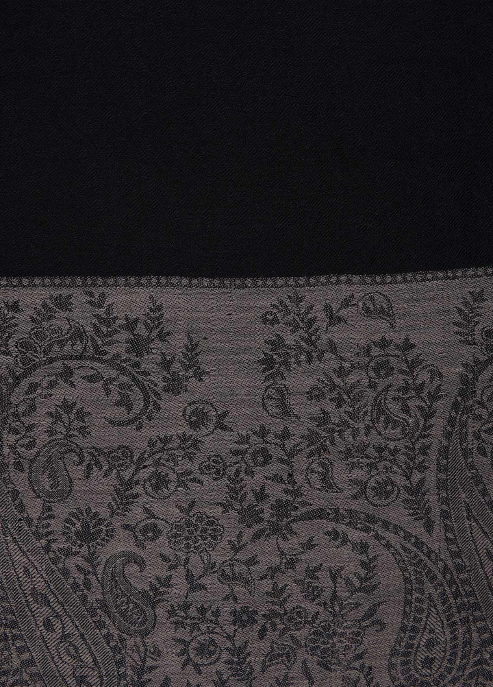 Sanaulla Exclusive Range  Pashmina  Shawls AKP-08 Black 02 - Pashmina Shawls