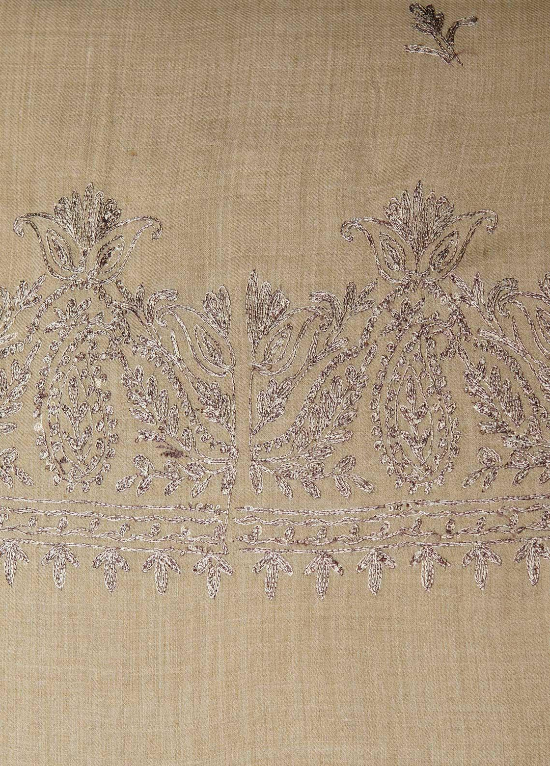 Sanaulla Exclusive Range  Pashmina  Shawls AKP-16 Brown 03 - Pashmina Shawls