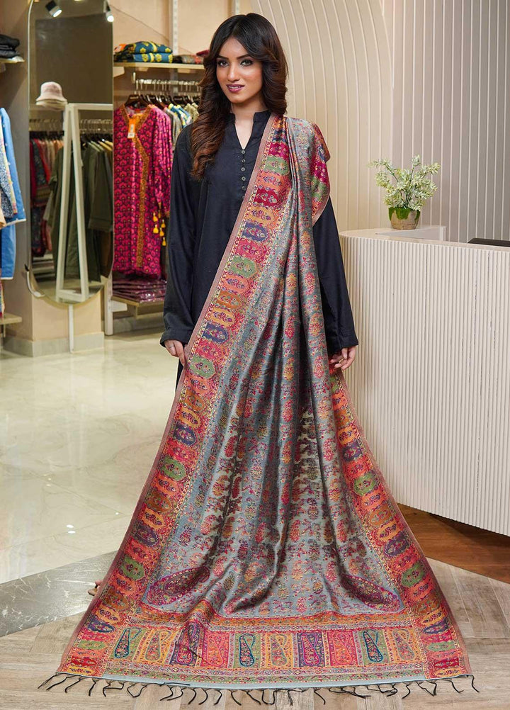 Sanaulla Exclusive Range  Pashmina  Shawls MAMA-11 Multi-1 - Pashmina Shawls