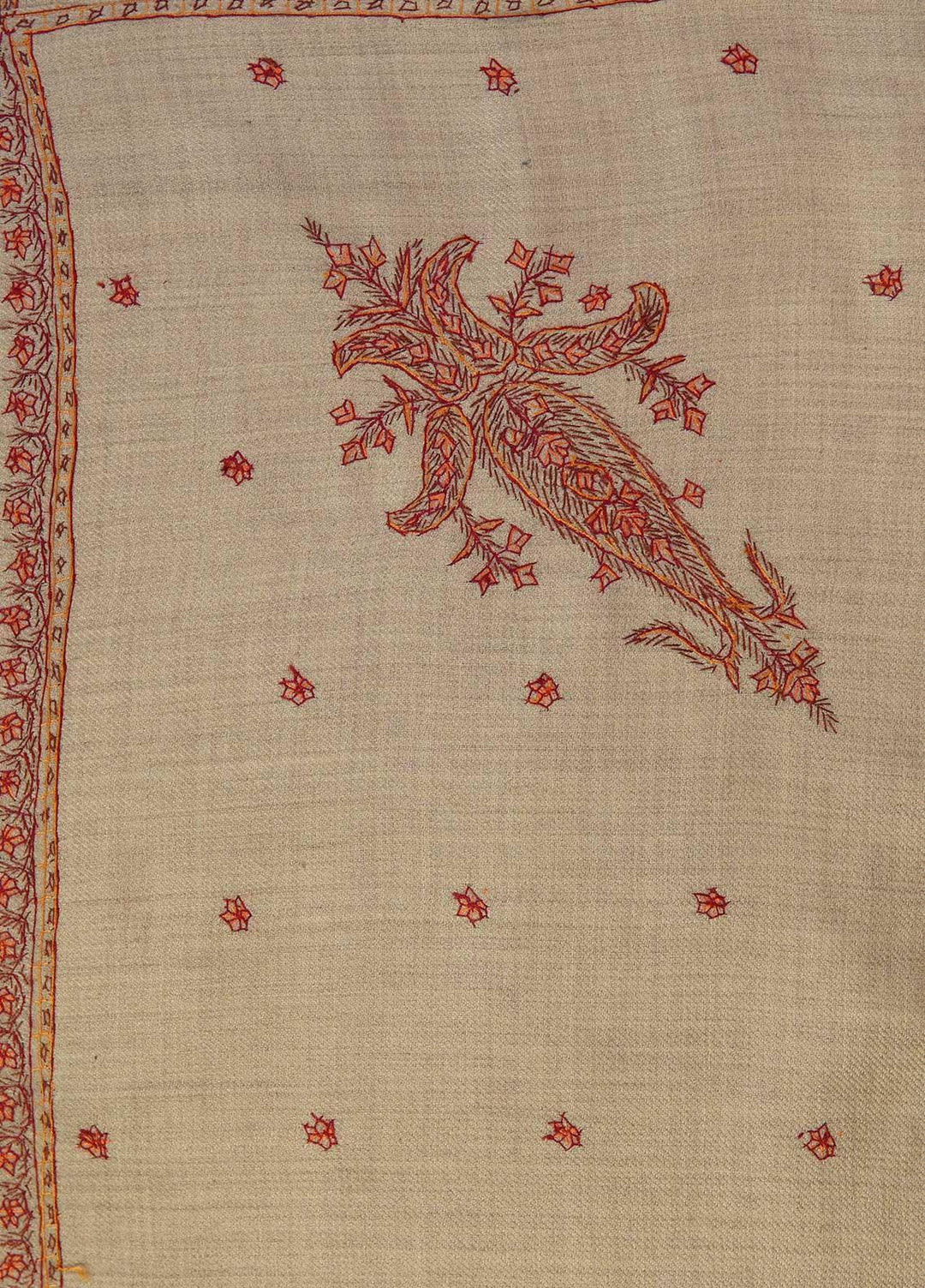 Sanaulla Exclusive Range  Pashmina  Shawls MAMA-29 Fawn-4 - Pashmina Shawls