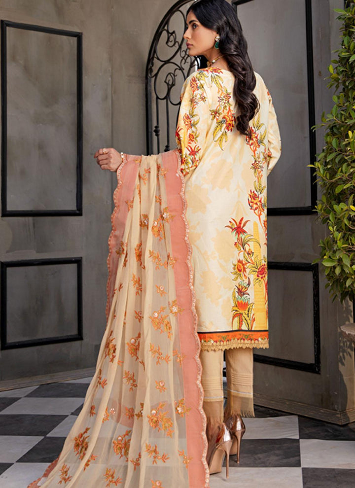 Sanaya Embroidered Lawn Suits Unstitched 3 Piece SNY21L Jana - Luxury Collection