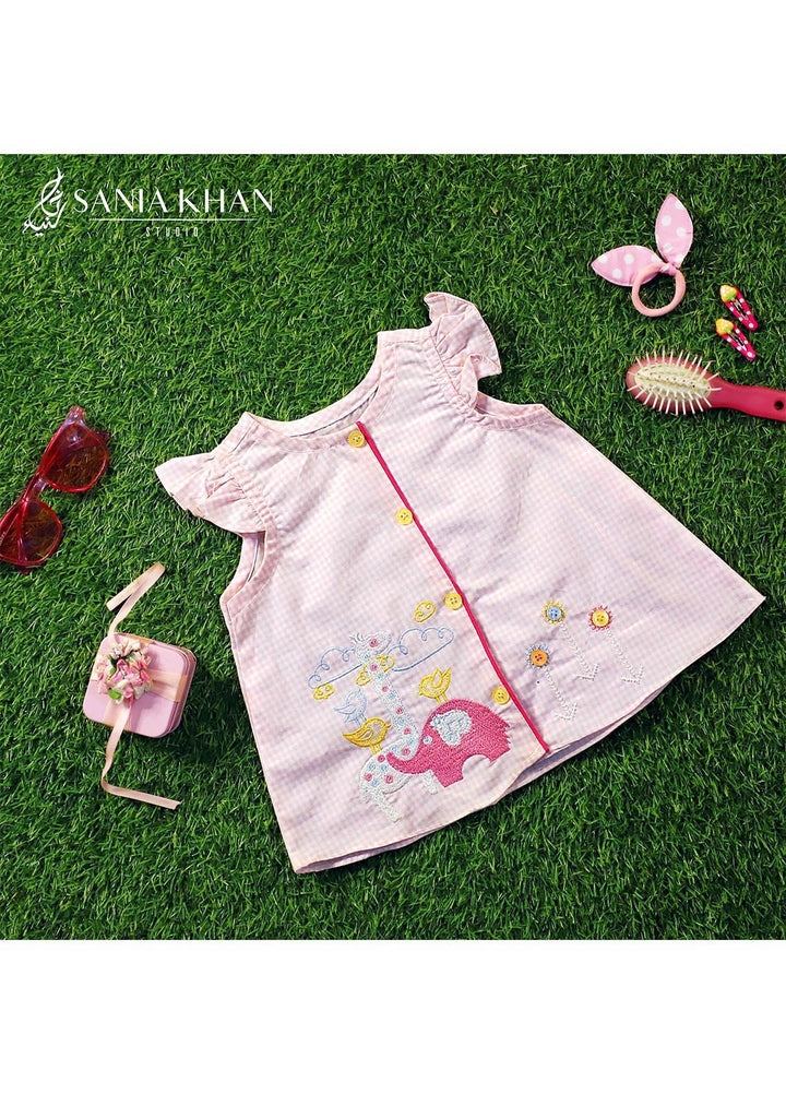 Sania Khan Cotton Fancy Frocks for Girls -  SNK21F Outfit 01