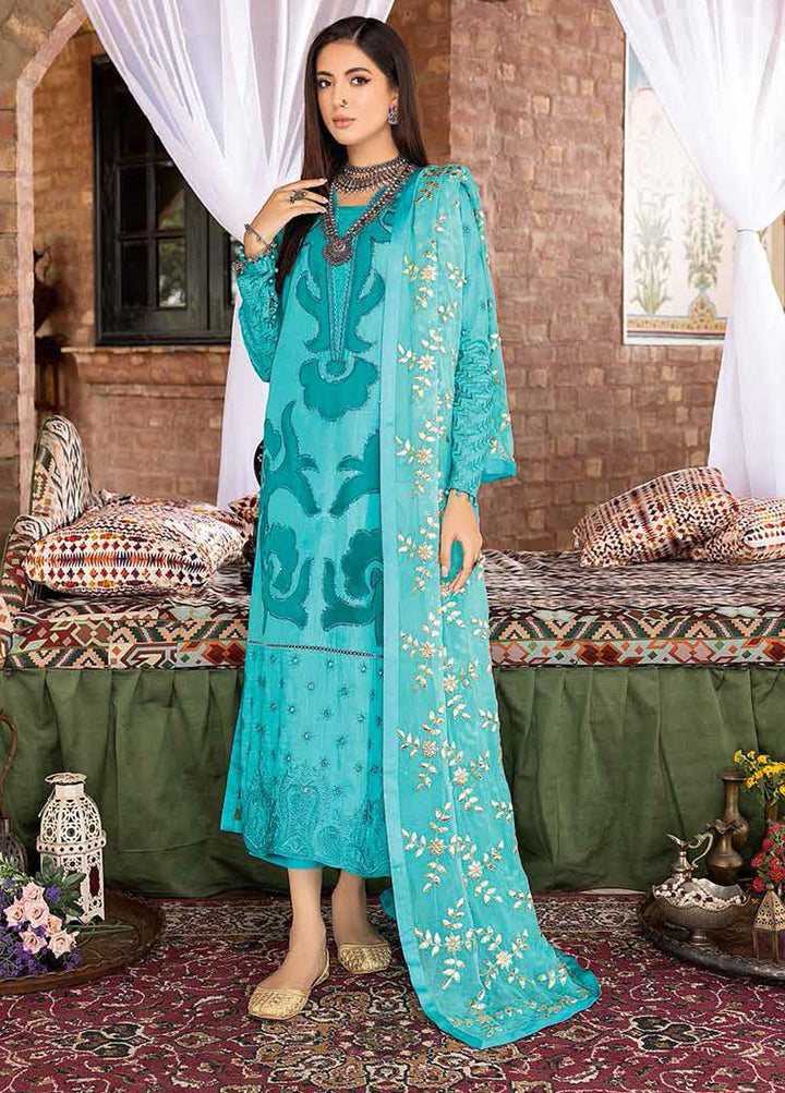 Sanjh By Charizma Embroidered Lawn Suits Unstitched 3 Piece CRZ22-S2 ED-08 - Festive Collection