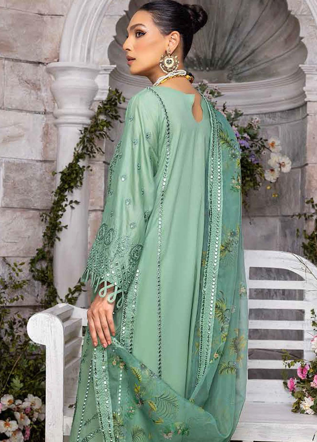 Sanjh By Charizma Embroidered Lawn Suits Unstitched 3 Piece CRZ22-S2 ED-09 - Festive Collection