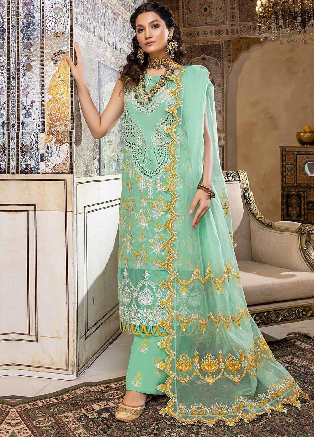 Sanjh By Charizma Embroidered Lawn Suits Unstitched 3 Piece CRZ22-S2 ED-11 - Festive Collection