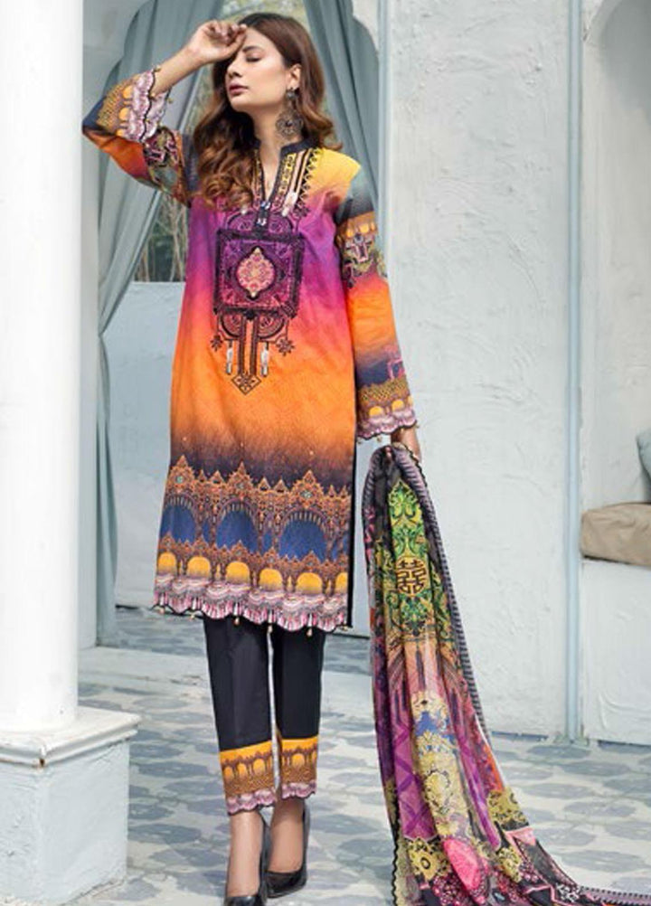 Sanoor by Noor Fatima Embroidered Lawn Suits Unstitched 3 Piece SN21SS D-261 - Summer Collection
