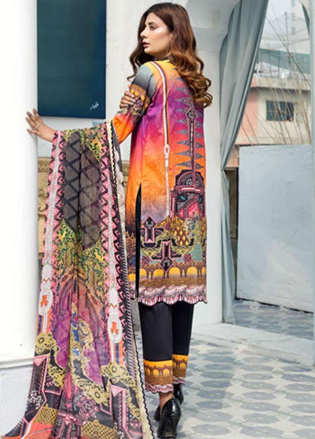 Sanoor by Noor Fatima Embroidered Lawn Suits Unstitched 3 Piece SN21SS D-261 - Summer Collection