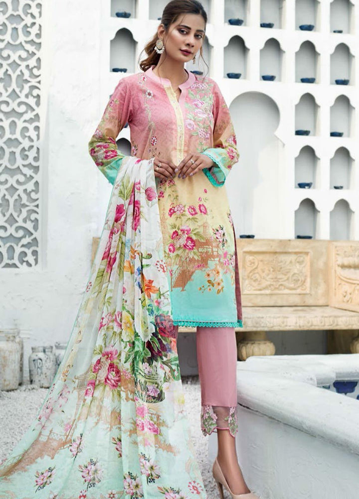 Sanoor by Noor Fatima Embroidered Lawn Suits Unstitched 3 Piece SN21SS D-262 - Summer Collection