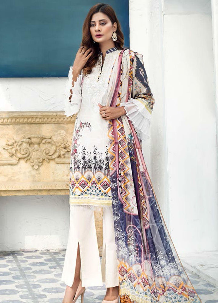 Sanoor by Noor Fatima Embroidered Lawn Suits Unstitched 3 Piece SN21SS D-268 - Summer Collection