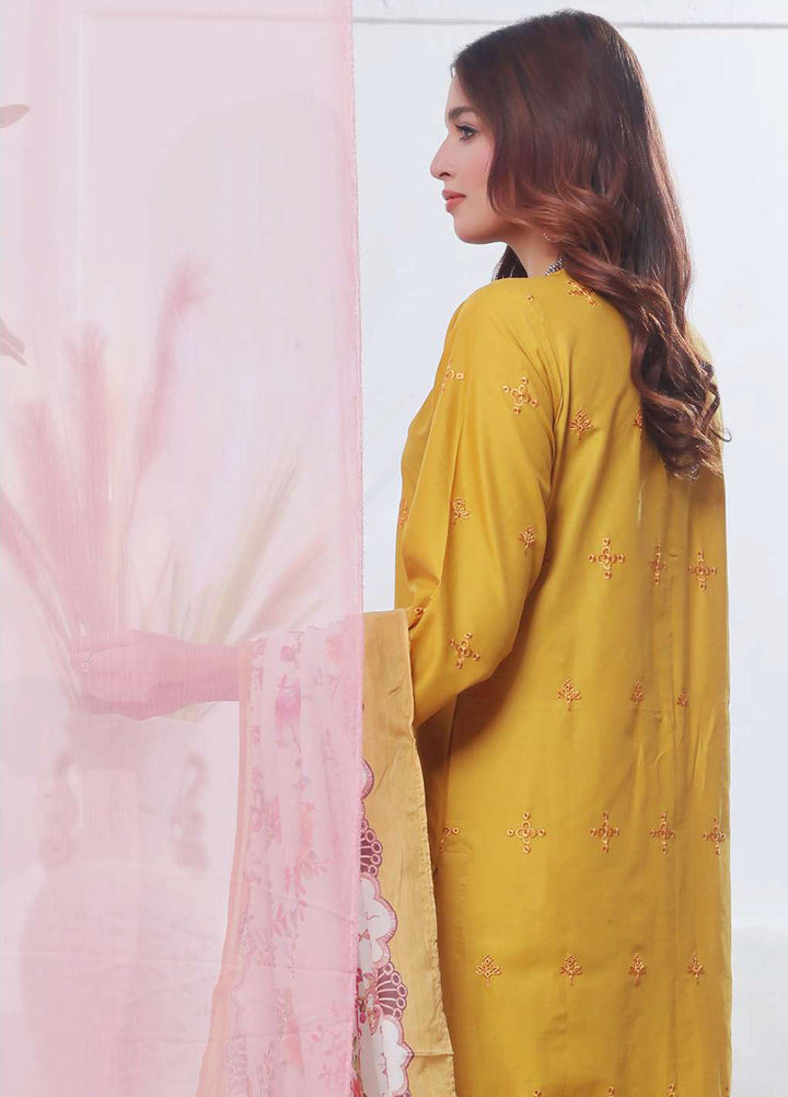 Saphron Pret Chikankari Lawn 3 Piece Suit SPH25CE D-03