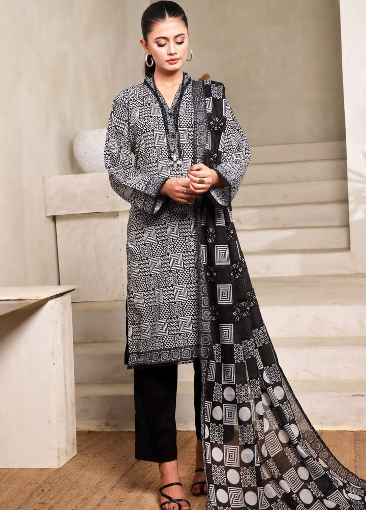 Saphron Pret Printed Lawn 3 Piece Suit D-06