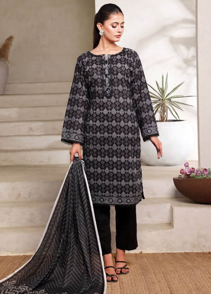 Saphron Pret Printed Lawn 3 Piece Suit D-09