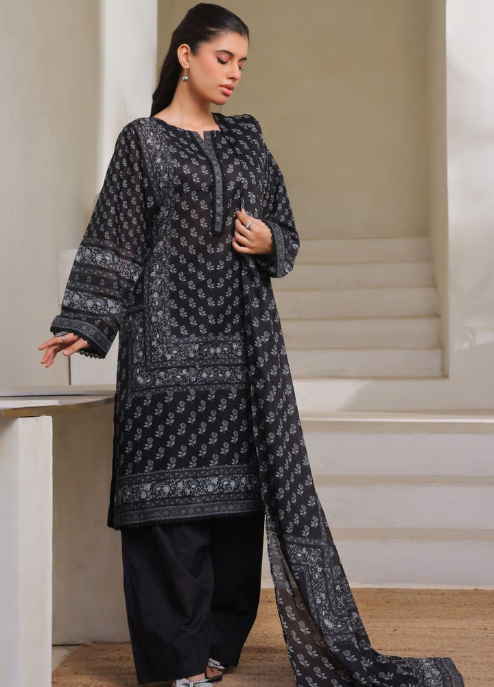 Saphron Printed Lawn Suits Unstitched 3 Piece SPH25BW D-03 - Summer Collection
