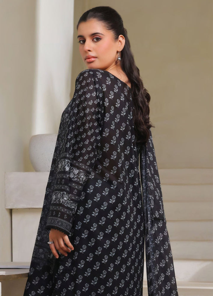 Saphron Printed Lawn Suits Unstitched 3 Piece SPH25BW D-03 - Summer Collection