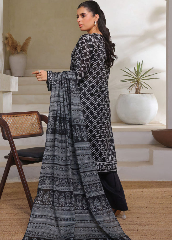 Saphron Printed Lawn Suits Unstitched 3 Piece SPH25BW D-04 - Summer Collection