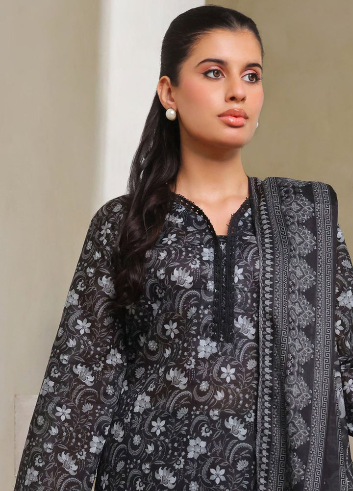 Saphron Printed Lawn Suits Unstitched 3 Piece SPH25BW D-07 - Summer Collection