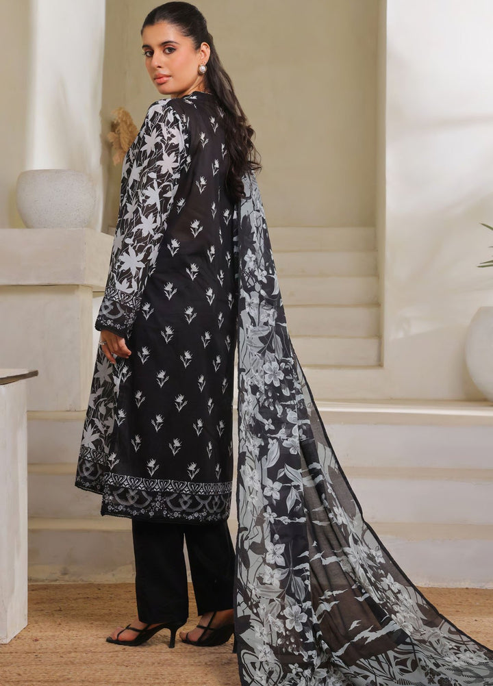 Saphron Printed Lawn Suits Unstitched 3 Piece SPH25BW D-09 - Summer Collection