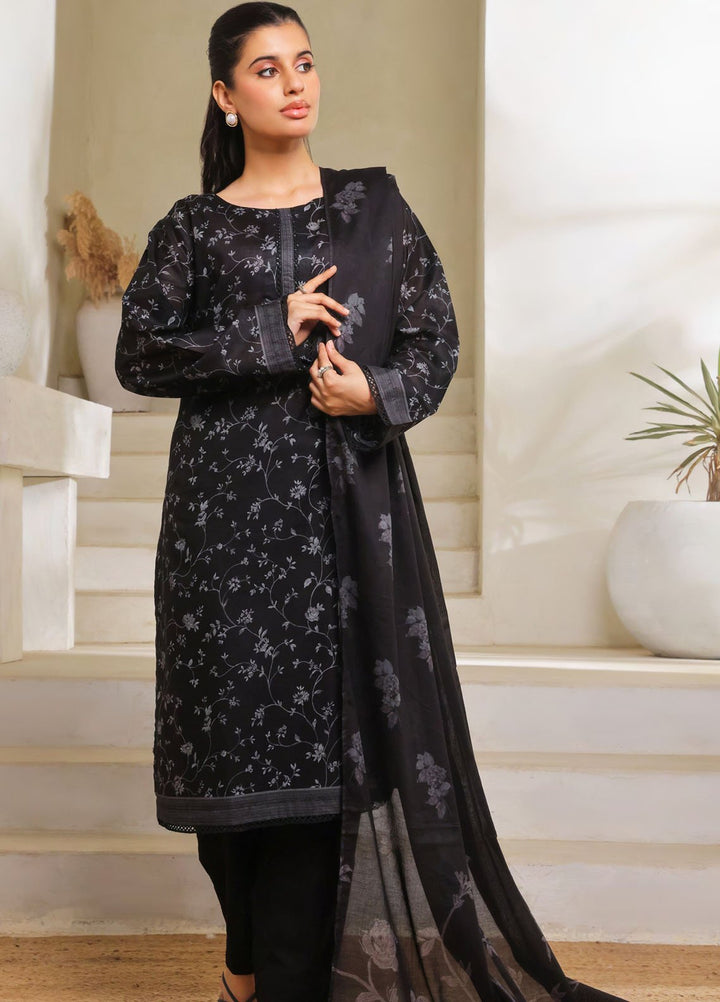 Saphron Printed Lawn Suits Unstitched 3 Piece SPH25BW D-10 - Summer Collection