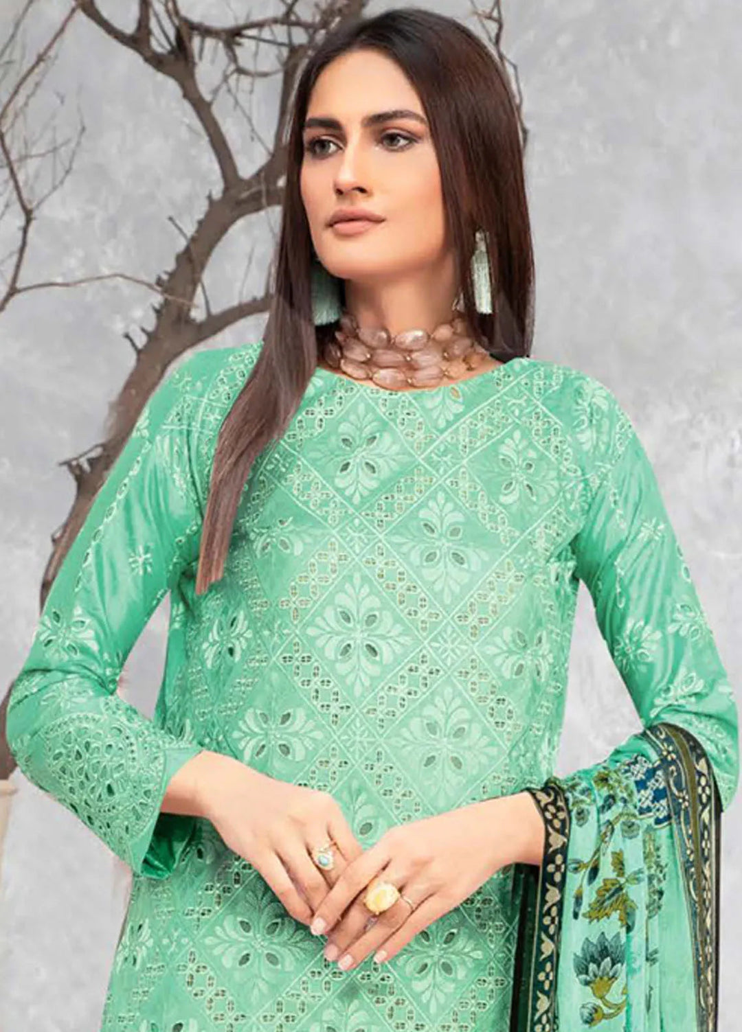 Saqafat By Insiya Embroidered Lawn Suit Unstitched 3 Piece INS24S DE-01 - Summer Collection