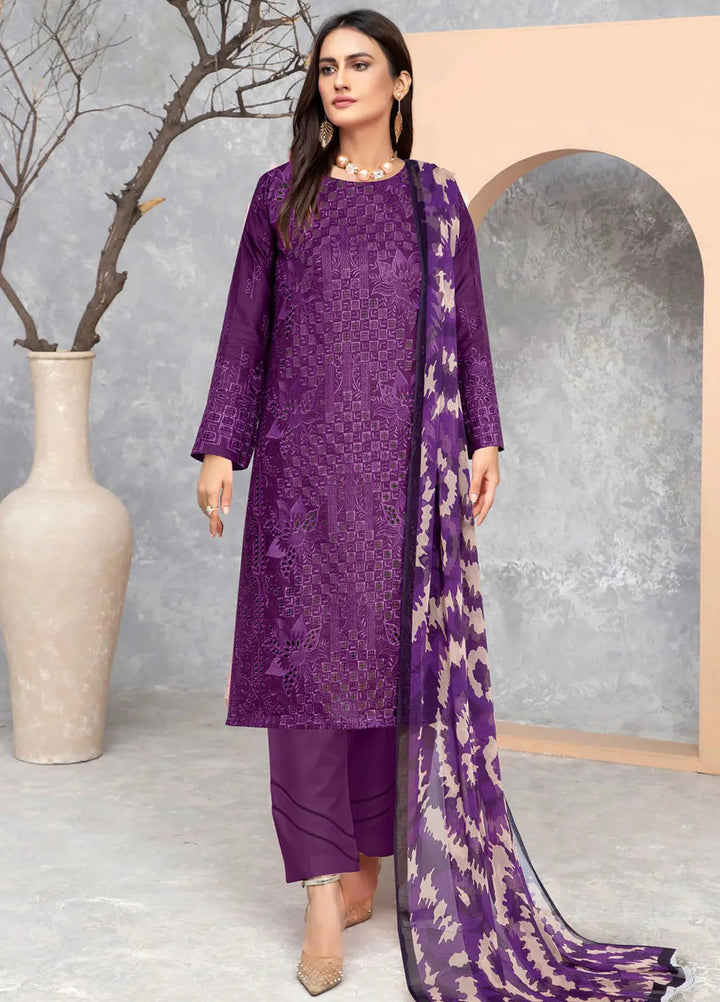 Saqafat By Insiya Embroidered Lawn Suit Unstitched 3 Piece INS24S DE-02 - Summer Collection
