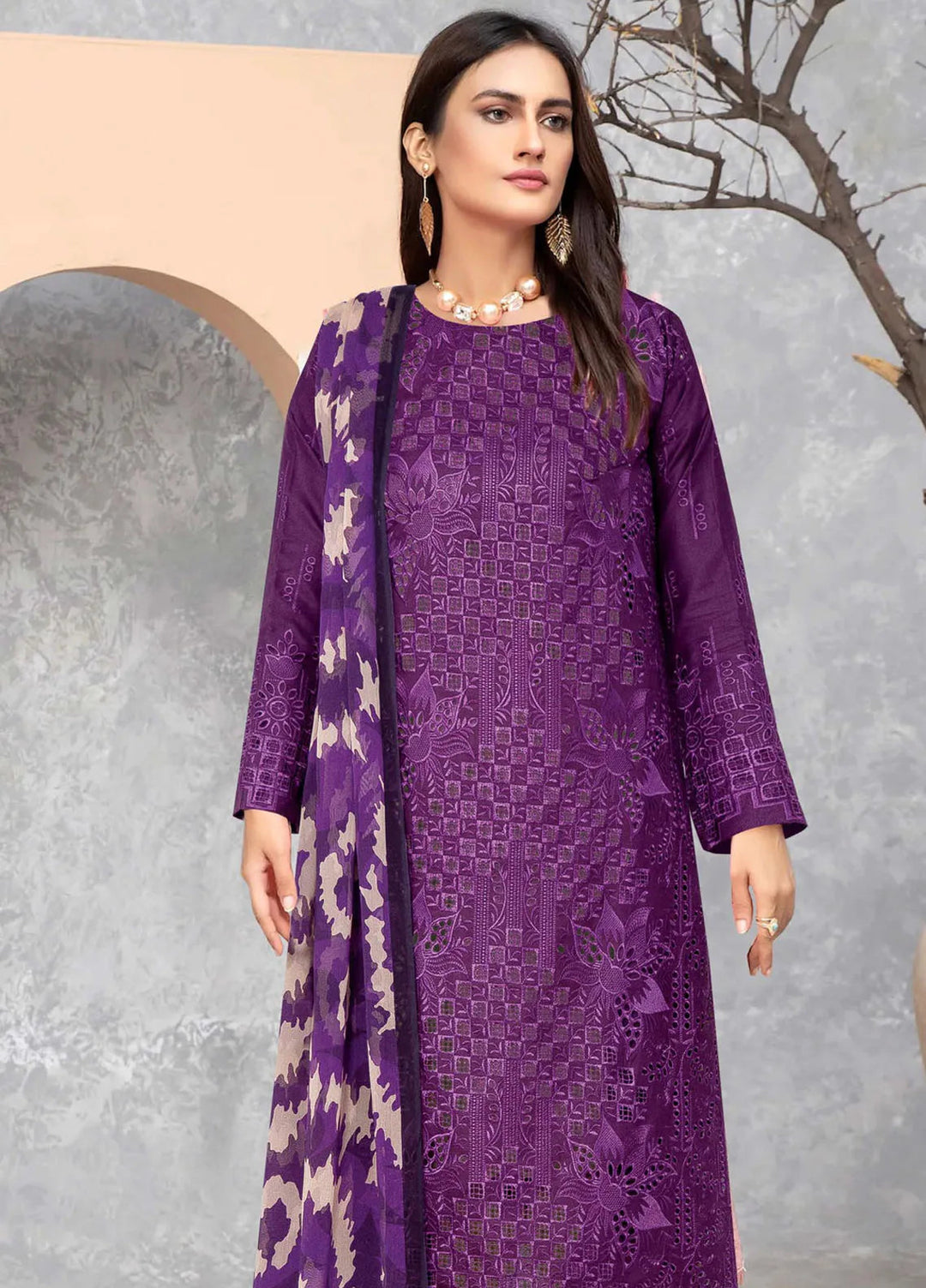 Saqafat By Insiya Embroidered Lawn Suit Unstitched 3 Piece INS24S DE-02 - Summer Collection