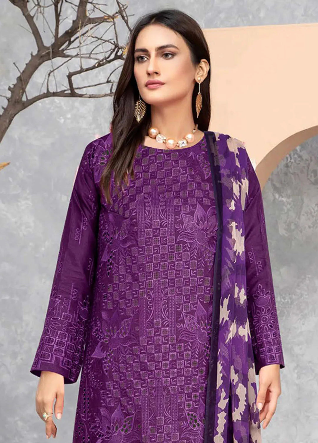 Saqafat By Insiya Embroidered Lawn Suit Unstitched 3 Piece INS24S DE-02 - Summer Collection