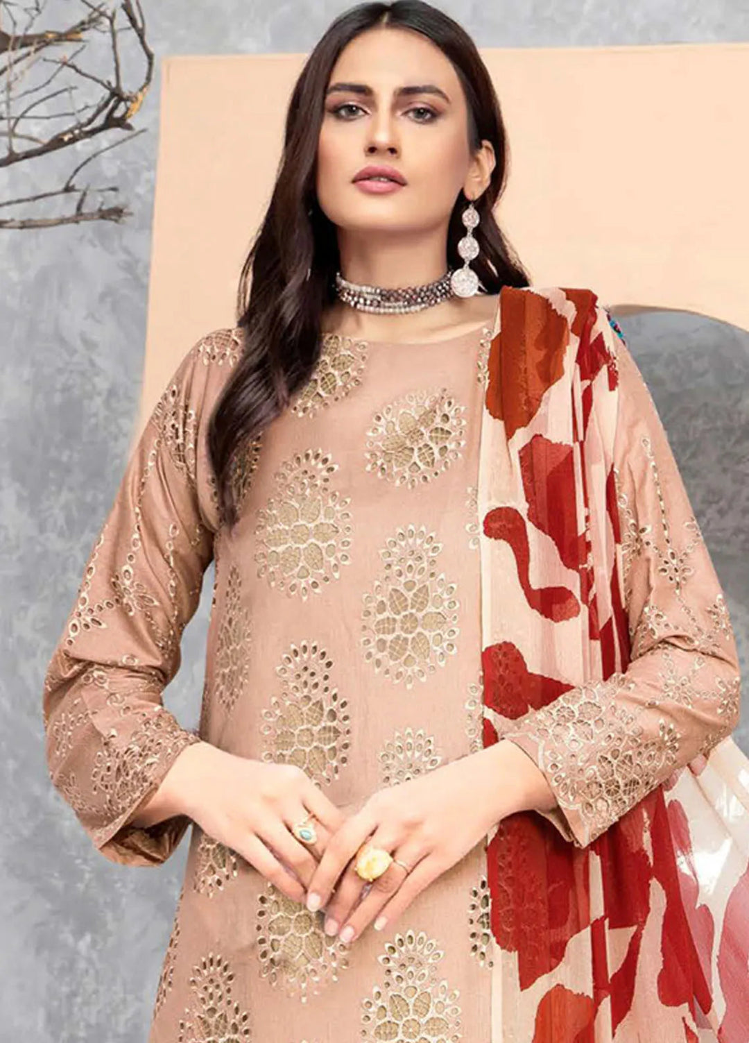 Saqafat By Insiya Embroidered Lawn Suit Unstitched 3 Piece INS24S DE-06 - Summer Collection