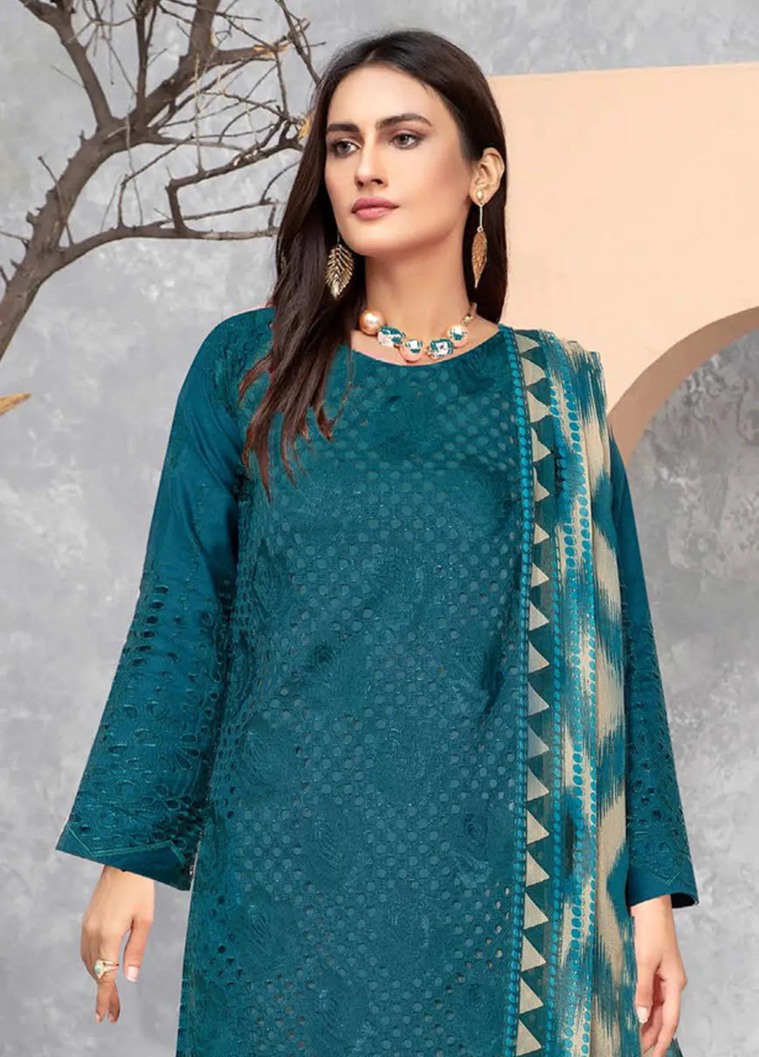 Saqafat By Insiya Embroidered Lawn Suit Unstitched 3 Piece INS24S DE-07 - Summer Collection