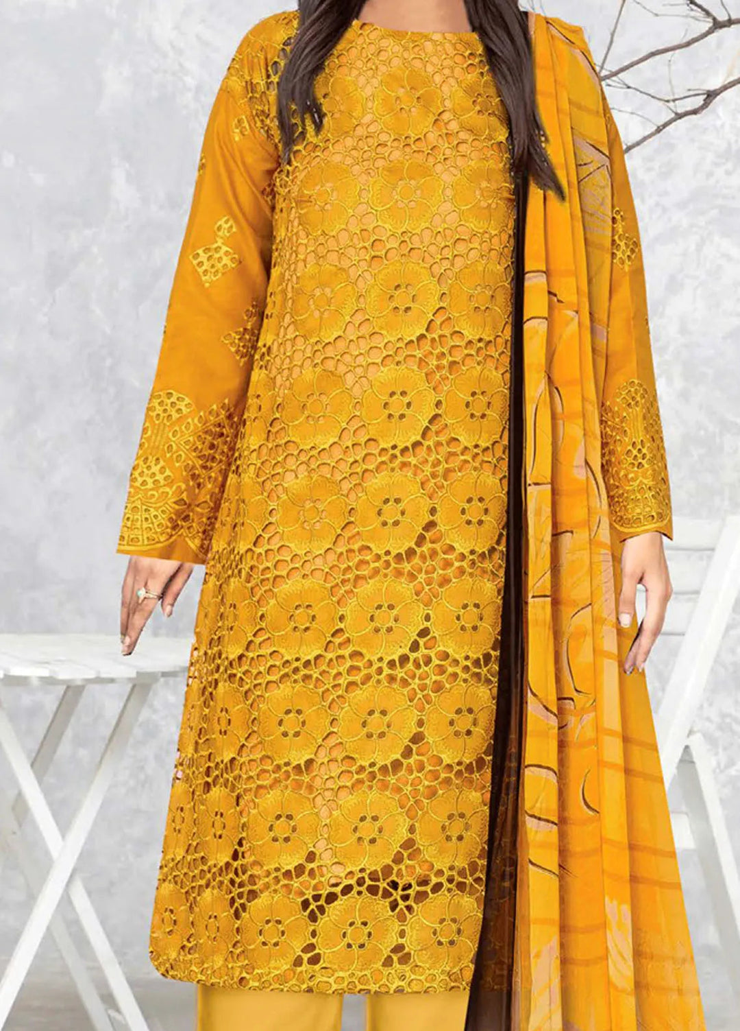 Saqafat By Insiya Embroidered Lawn Suit Unstitched 3 Piece INS24S DE-09 - Summer Collection